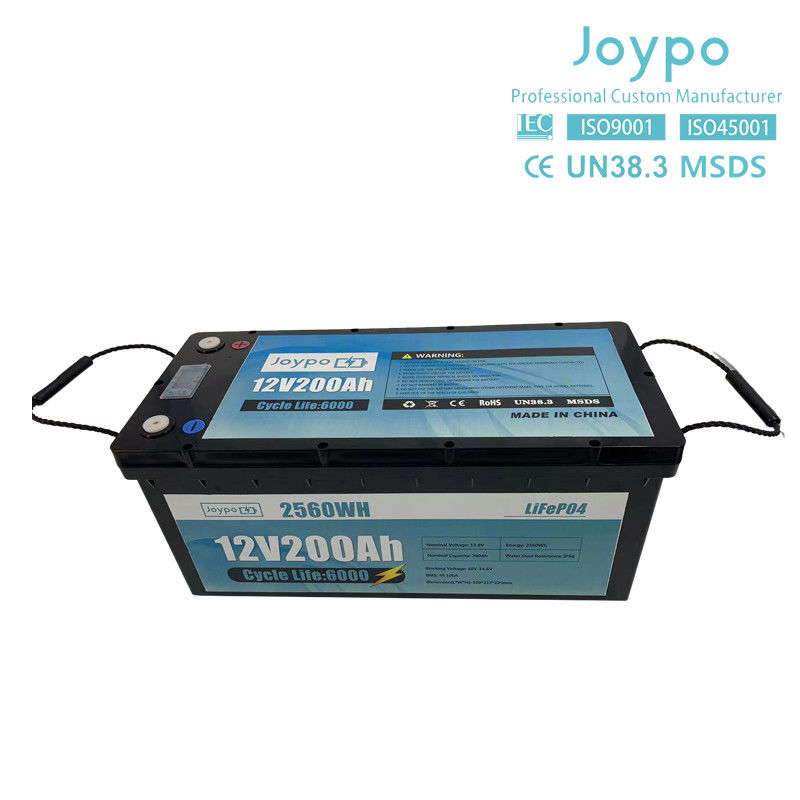 RV Camper Lang Leven LFP Lifepo4 Batterij 12V 24V 100Ah 200Ah Met Smart BMS