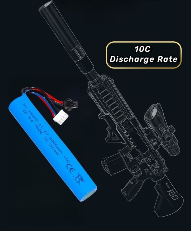 3S 11.1V 2000mAh Li-ion batterij voor elektrische watergel ballen blaster speelgoed pistool