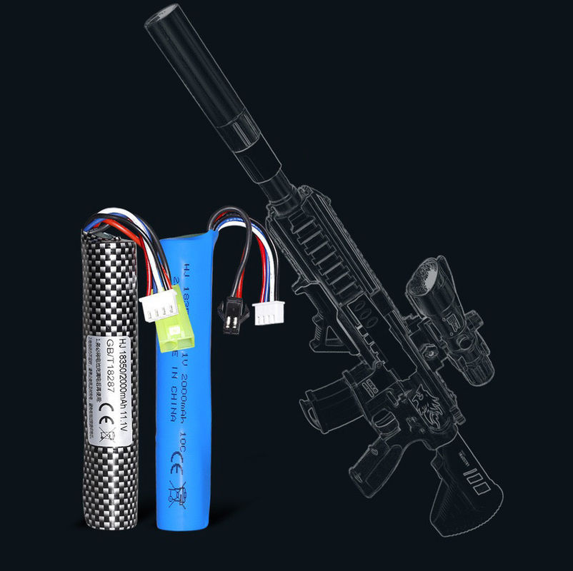 Li-ionbatterij met een hoge capaciteit voor Airsoft-geweren Splatter Ball Gun Battery 11.1V 2000mah