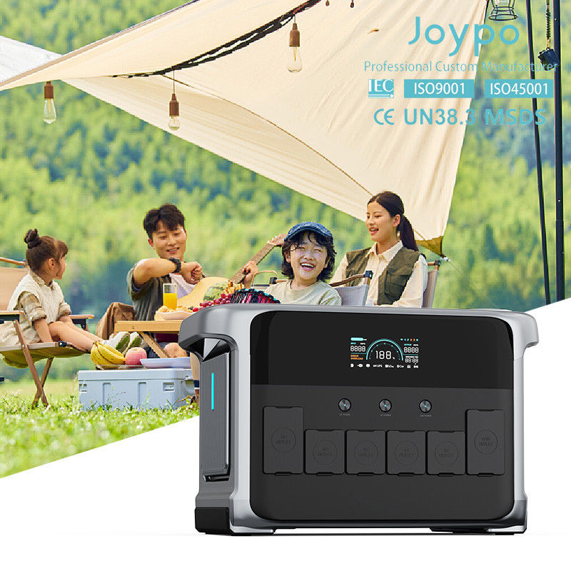 Indoor Outdoor 2160Wh LiFePO4 Lithium Cell Portable Solar Power Station met een capaciteit van 2400W 4800W